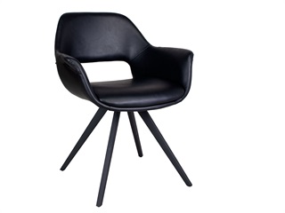 Fenja dining chair Black PU